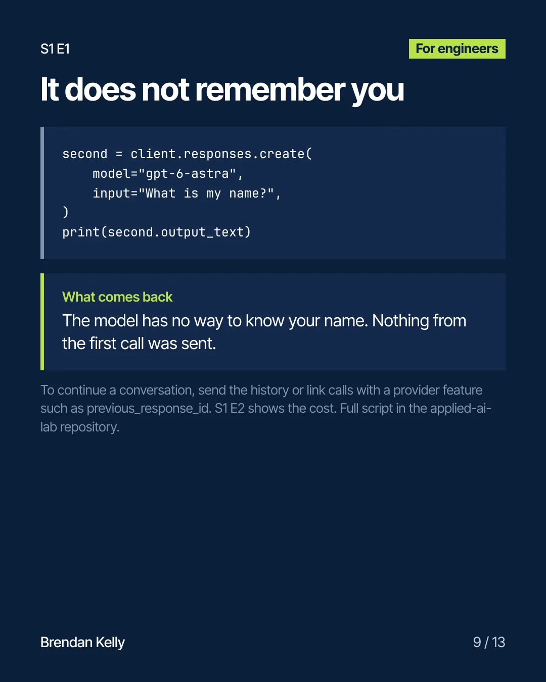 Slide 9 of 13, For engineers.