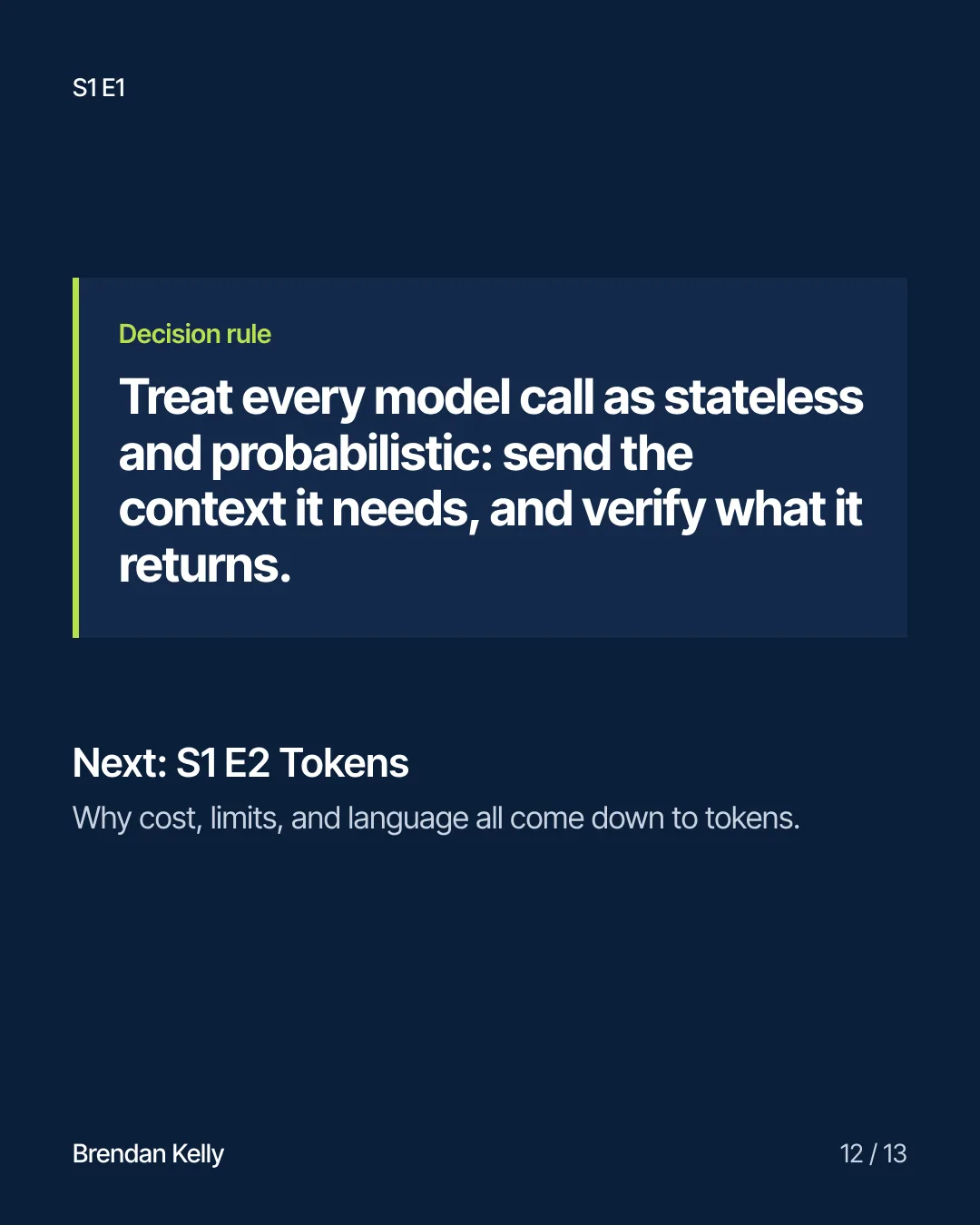 Slide 12 of 13, Decision rule.