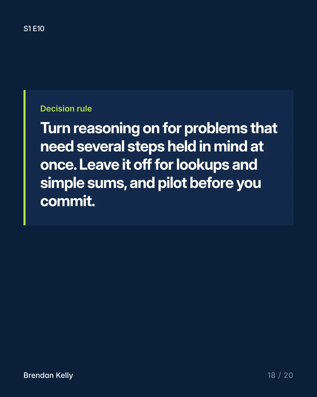 Slide 18 of 20, Decision rule.