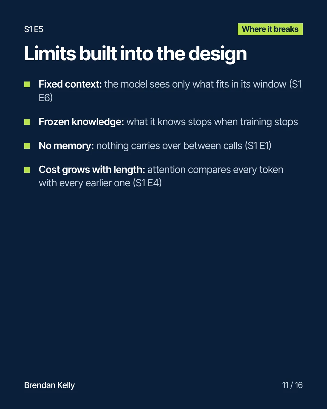 Slide 11 of 16, Where it breaks.