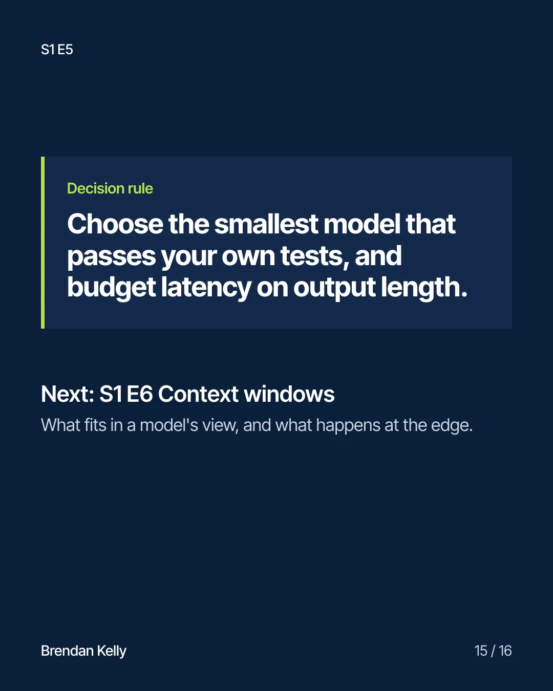 Slide 15 of 16, Decision rule.