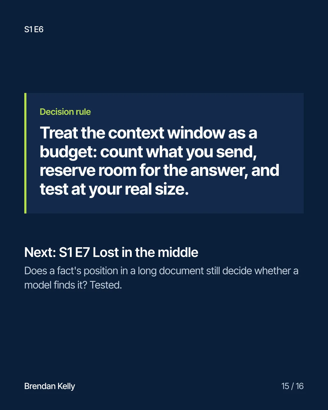 Slide 15 of 16, Decision rule.