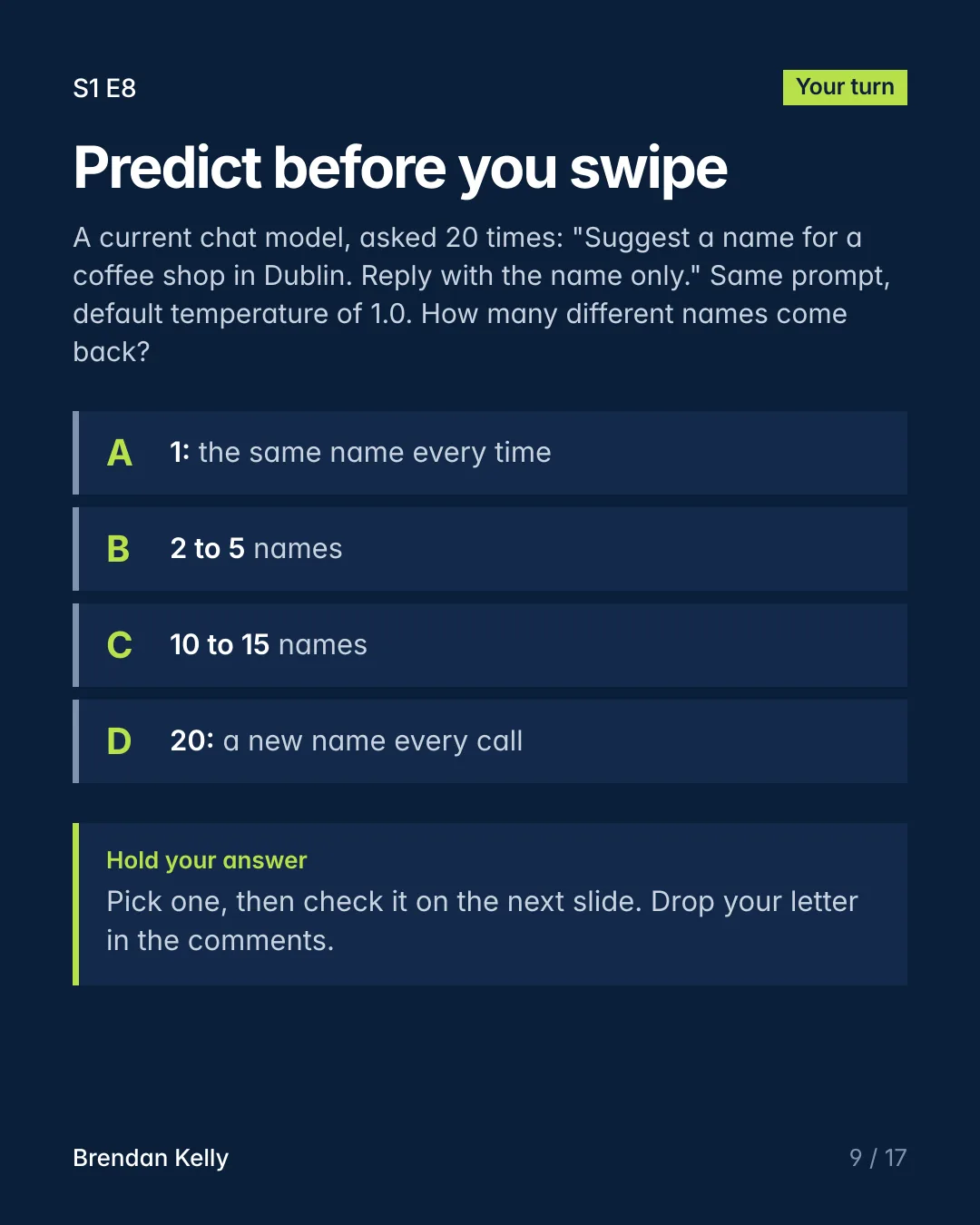 Slide 9 of 17, Your turn.