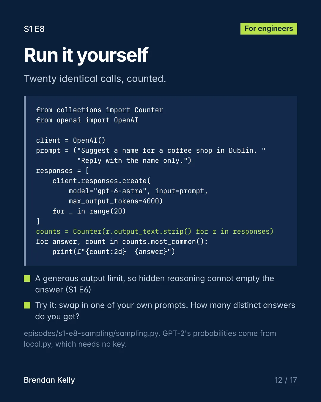 Slide 12 of 17, For engineers.