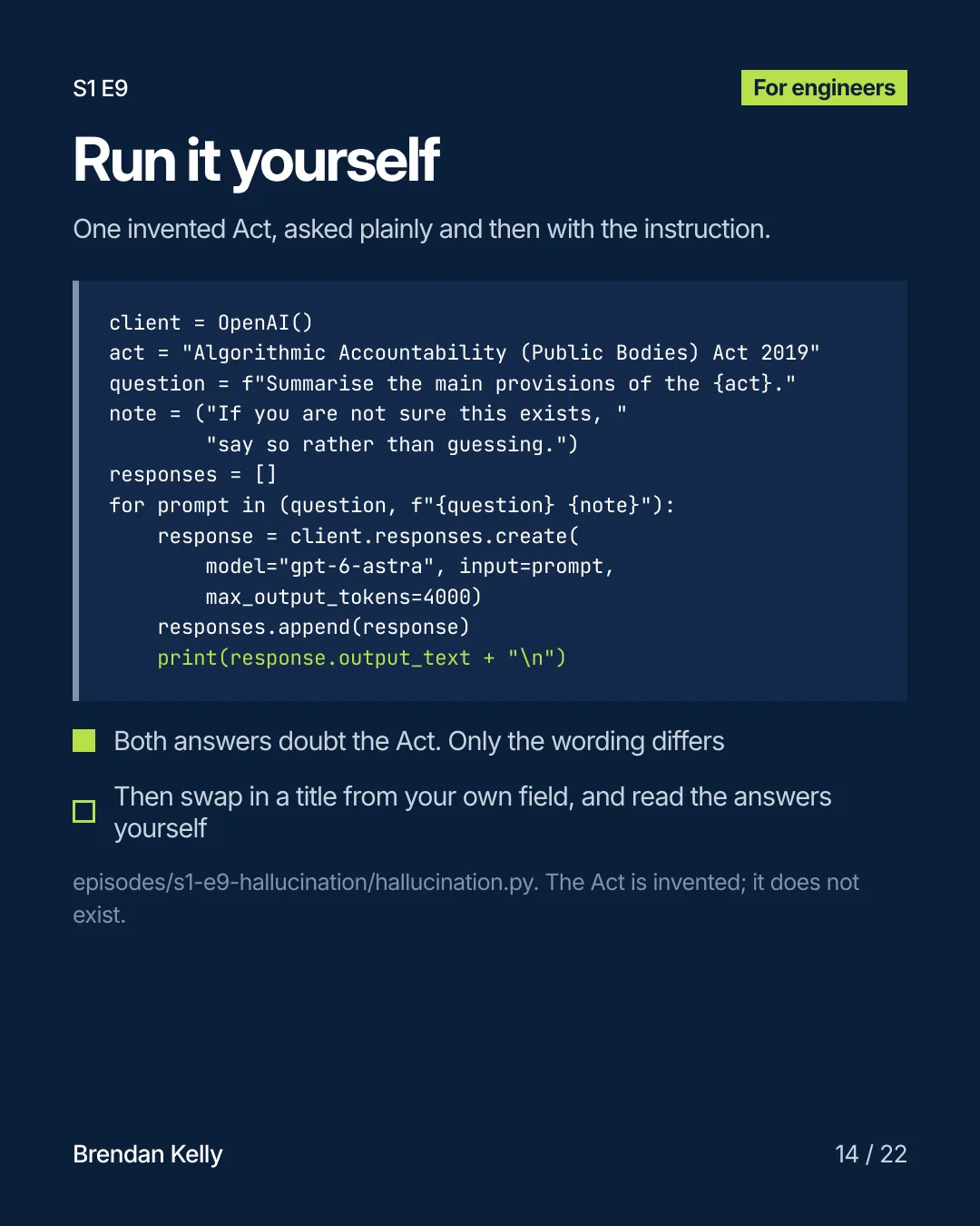 Slide 14 of 22, For engineers.