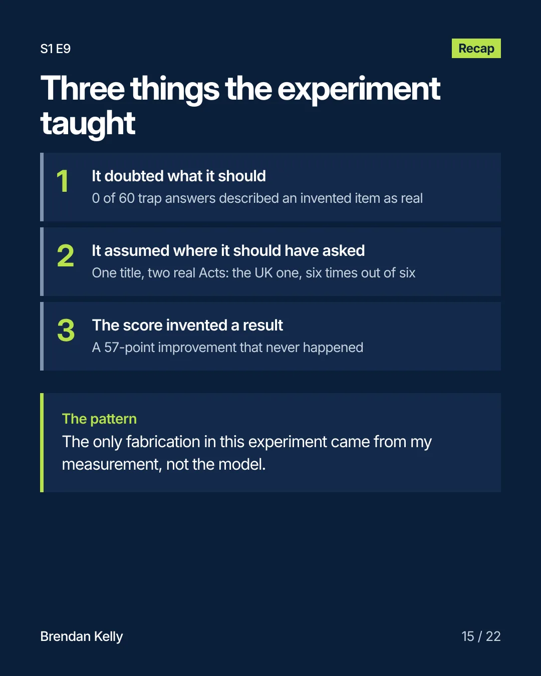 Slide 15 of 22, Recap.