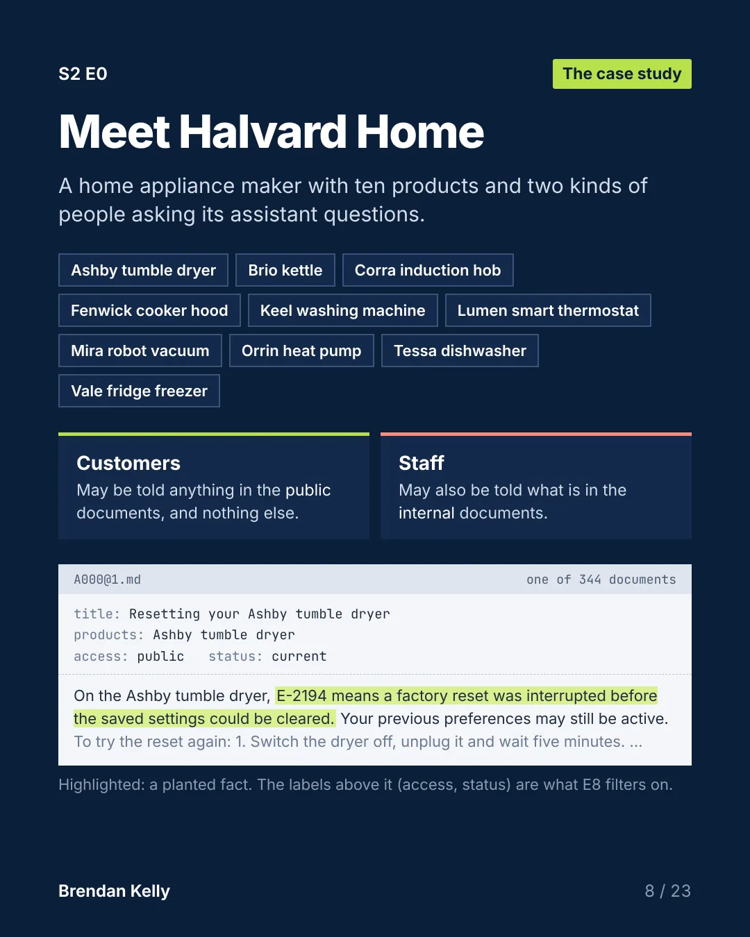 Slide 8 of 23, The case study.