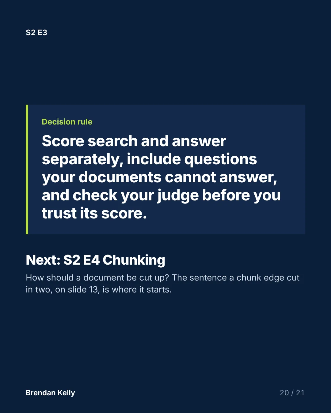 Slide 20 of 21, Decision rule.
