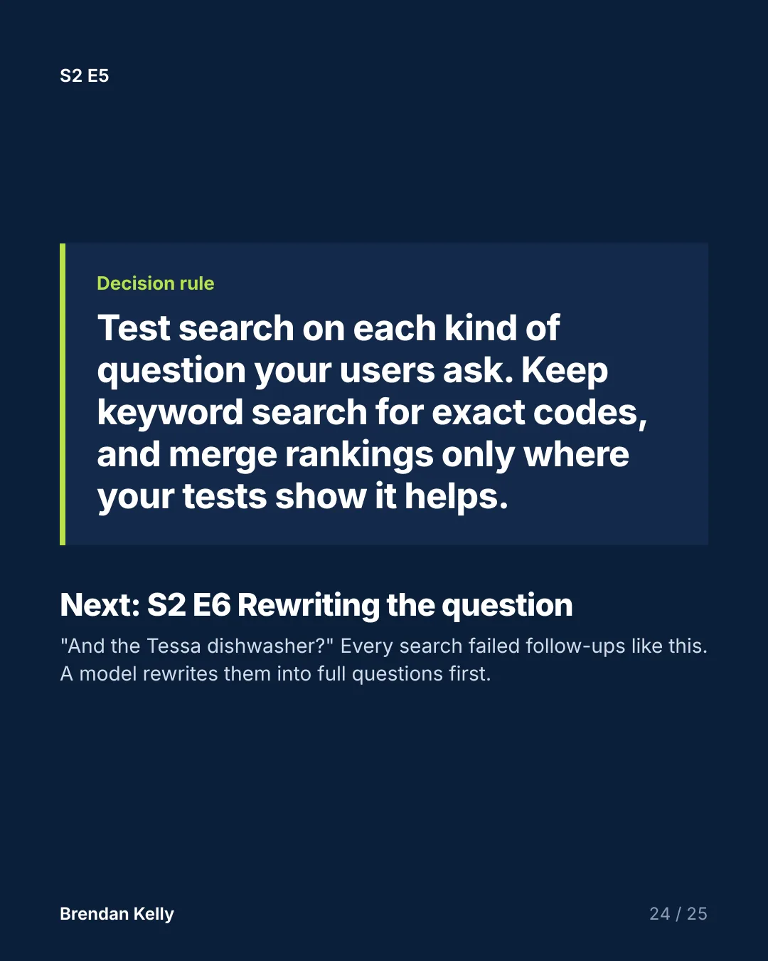 Slide 24 of 25, Decision rule.