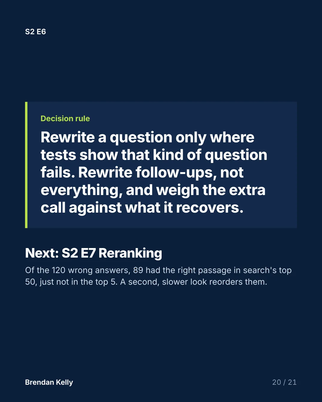 Slide 20 of 21, Decision rule.